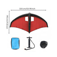 Inflatable Wing Foil Set Ergonomic Handles Inflatable Wing Foil Aerodynamic Design Stand up Hydrofoil Surfing Kit for Sea
