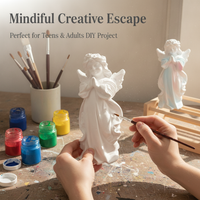 Guardian Angel Cupid Plaster Sculpture for DIY Painting & Aromatherapy