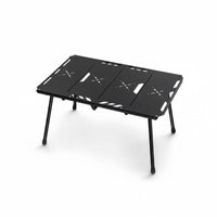 Foldable Collapsible Grill Table with Storage Lightweight Modular Cooking Station Quick Setup Camping Equipment Cooktop Compatible for Motorcycle Travelers, Outdoor Enthusiasts, Picnickers, Picnics, Barbecues, Beach