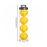 4 Pieces Lightweight Sports Gear Long-Lasting Perforated Pickleballs Compact Pickleball Ball Tube Set Outdoor