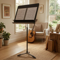 Sheet Music Stand Matte Black Tripod Music Stand Freestanding for Home Studio