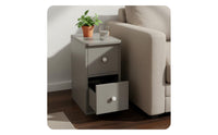 Narrow Bedside Table Easy Assembly Bedside Table Sturdy Structure Sofa Side Cabinet for Apartment Dwellers, Bedroom