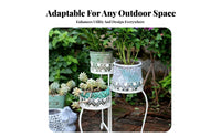 Vintage design Ornate Two-Seater Settee Folding Design Garden Bench Decorative Outdoor Furniture Multi-Functional for Gardeners, Decor lovers, Homeowners, Balcony, Yard, Porch, Deck