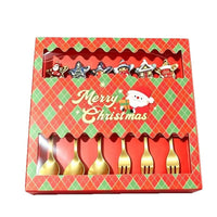 Christmas Stainless Steel Spoon and Fork Gift Set with Star Design