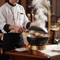 8L Buffet Warmer Easy to Clean Stainless Steel Chafing Dish Rounded Edges Warming Server for Caterers