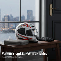 Full Face Helmet Detachable Warm Liner Helmet Breathable Lining Shielded Headwear for Adults, Winter Riding, Commuting, City Travel