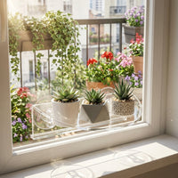 Multi-Purpose Acrylic Window Plant Shelf Easy Installation Clear Aquarium Planter for Kitchen
