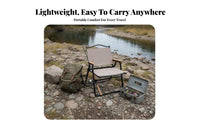 Foldable Classic Foldingdesign Folding Chair Long-Lasting Low-Slung Camp Armchair Weather-Resistant Portable Seat Lightweight for Campers, Anglers, Picnickers, Camping, Picnics, Fishing, Backyard