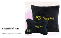 Car Headrest and Rear Pad Set All-Year Car Headrest and Rear Support Set Bone Shaped Neck Pillow Slow Recovery for Driving