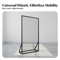 Multi-Functional Metal Grid Display Stand Modern Design Iron Art Display Rack Stable and Long-Lasting Hexagonal Grid Room Divider Powder-Coated Finish for Exhibitors, Event Planners, Retailers, Trade Shows, Temporary Shops, Showrooms, Retail Stores