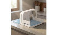 Compact Foldable Meat Cutter Circular Blade Electric Meat Cutter Transparent Tray