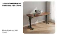 Height Adjustable Desk Energy Manual Sit-Stand Desk Ergonomic Design Rolling Computer Table for Students, Remote Workers, Study Room, Bedroom