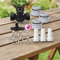 Three-Port Pool Diverter Kit Easy-to-Install Triple-Port Diverter Adjustable for Homeowners