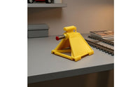 Yellow Railway Buffer Stop Plastic Miniature Buffer Stop Smooth Accessory Colorful for Hobbyists