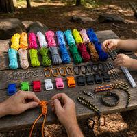 20-Color 7-Core Paracord for DIY Bracelets and Outdoor Tent Guy Lines