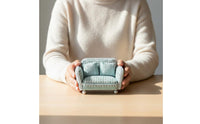 Modern Design 1:12 Miniature Sofa Set Realistic Feature Miniature Double Sofa Exquisite Craftsmanship