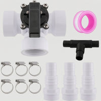 Corrosion-Resistant Three-Way Diverter Valve Threaded 3-Way Diverter Valve Manual Hose Adapter with Hose Clamps Universal for DIYers