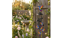 Outdoor Hummingbird Wind Chime Porch Wind Chime with Bells Balcony Hanging Bell Decoration Colorful for Gardeners