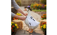 Spooky Goose Costume Decorative Goose Outfit with Hat Lace-Trimmed Outfits Whimsical for Yard Decoration