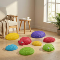 8 Pieces Textured Balance Stepping Stones Coordination Stepping Stones with Anti-Slip Base Colorful Toy Tactile for Preschool