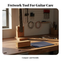 Precision Filing Guitar Fret File Long-Lasting Fret End Beveling File Comfortable Grip for Luthiers, Guitarists, Luthier Shop, Music Studio