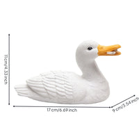 Buoyant Duck Outdoor Pond Ornament with Molded Feathers Compact Duck Decoy Statue for Water Gardens