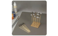 100 Pieces Spring Clip with Bamboo Handle Pointed Model Painting Clip Tool for Craft Projects