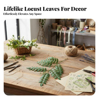 Faux Locust Leaf Branch Lifelike Appearance Artificial Acacia Leaf Stem Realistic Look Long Stem Decorative Branch for Homeowners, Living Room, Office