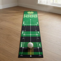 Golf Practice Mat TPR Backing Indoor Putting Mat Indoor Putting Green Easy Storage Golf Practice Even-Rolling Roll for Golfers