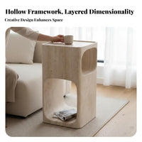 C-Shaped Storage Table Minimalist Aesthetic Household Furniture for Small Spaces