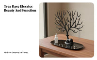Branching Jewelry Tree Decorative Design Deer Jewelry Display Stand Multi-Functional Earring Hanging Rack for Women, Girls, Entryway, Vanity