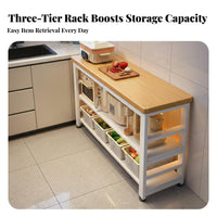 Microwave Oven Stand Large Capacity Kitchen Microwave Stand Space Saving Multi-Tier Kitchen Shelf for Home Cooks, Adults, Pantry, Living Room, Balcony