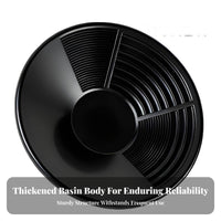 Three-Rib Gold Panning Pan Black Gold Pan Shallow Round Ore Tool Thickened