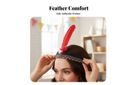 Feather Headband Lively Feathers Boho Feather Headpiece Hippie Costume Headdress Comfortable Tribal Pattern Headdress for Girls