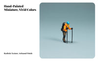 1:64 Scale People Model High Intricacy Mountaineering Miniature model:64 Scale People Figure Highly Detailed for Dioramas