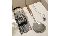 3 Pieces Grater and Spoon Set Stainless Steel Cooking Utensils Sturdy Kitchen Tools for Home Cooks