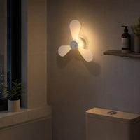 Compact Wall-Mounted Fan with Light spaceSaving Wall Fan with Light Memory Function Natural Breeze Mode for Bathroom
