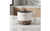 Multi-Function Electric Pot Nonstick Steam and Cooking Pot Multifunction Electric Cooker with Glass Lid for Students, Small Kitchen, Dorm Room