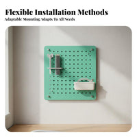 Easy Installation DIY Perforated Panel Multi-Purpose Pegboard Panel Kit Modular Design Storage Rack Versatile for Office Workers, Homeowners, Study Room, Bedroom, Kitchen, Entryway