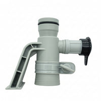 Screw-on Pipe Holder with Air Jet Valve Plastic Jet Valve with Support Arm Compact Pool Pipe Support Easy Installation