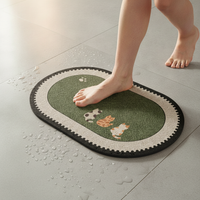 Diatomaceous Earth Bath Mat Non-Slip Quick Dry Absorbent Bathroom Rug