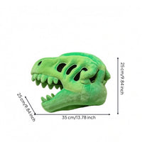 Cuddly Dinosaur Skull Open Jaw Wearable Dinosaur Skull Stitched Eye Openings Costume