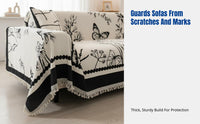 Chenille Sofa Cover, Single-Piece Throw, Antiabrasion, Stain Resistant, Durable, All-Season Protector, Minimalist Design, Fits Sectional Sofas