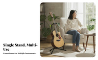 Upright Floor Guitar Stand Padded Tripod Guitar Stand