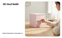 Mini Metal Locker Rust-Proof Desktop Storage Locker Customizable Interior