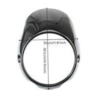 Headlight Cowl Cover Glossy Finish Black Headlight Fairing Visor for Street Riding