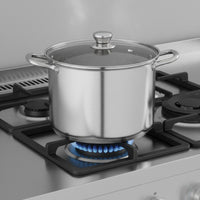 Stainless Steel Soup Pot Thickened Bottom Cookware Quick Heating Conduction for Home Kitchen