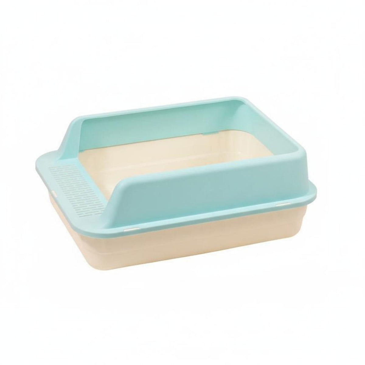 Anti-Splash Semi-Enclosed Litter Box Long-Lasting PP Material Semi-Enclosed Litter Tray Easy to Clean Plastic Cat Potty for Kittens
