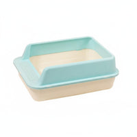 Anti-Splash Semi-Enclosed Litter Box Long-Lasting PP Material Semi-Enclosed Litter Tray Easy to Clean Plastic Cat Potty for Kittens