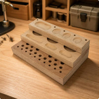 Fly Tying Tool Rack Slotted Fly Tying Organizer Wooden Wood Storage Rack